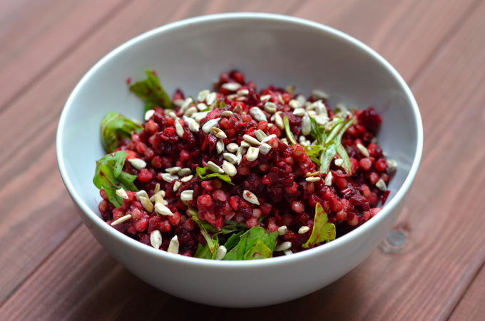 Buchweizen mit Roter Bete und Rucola