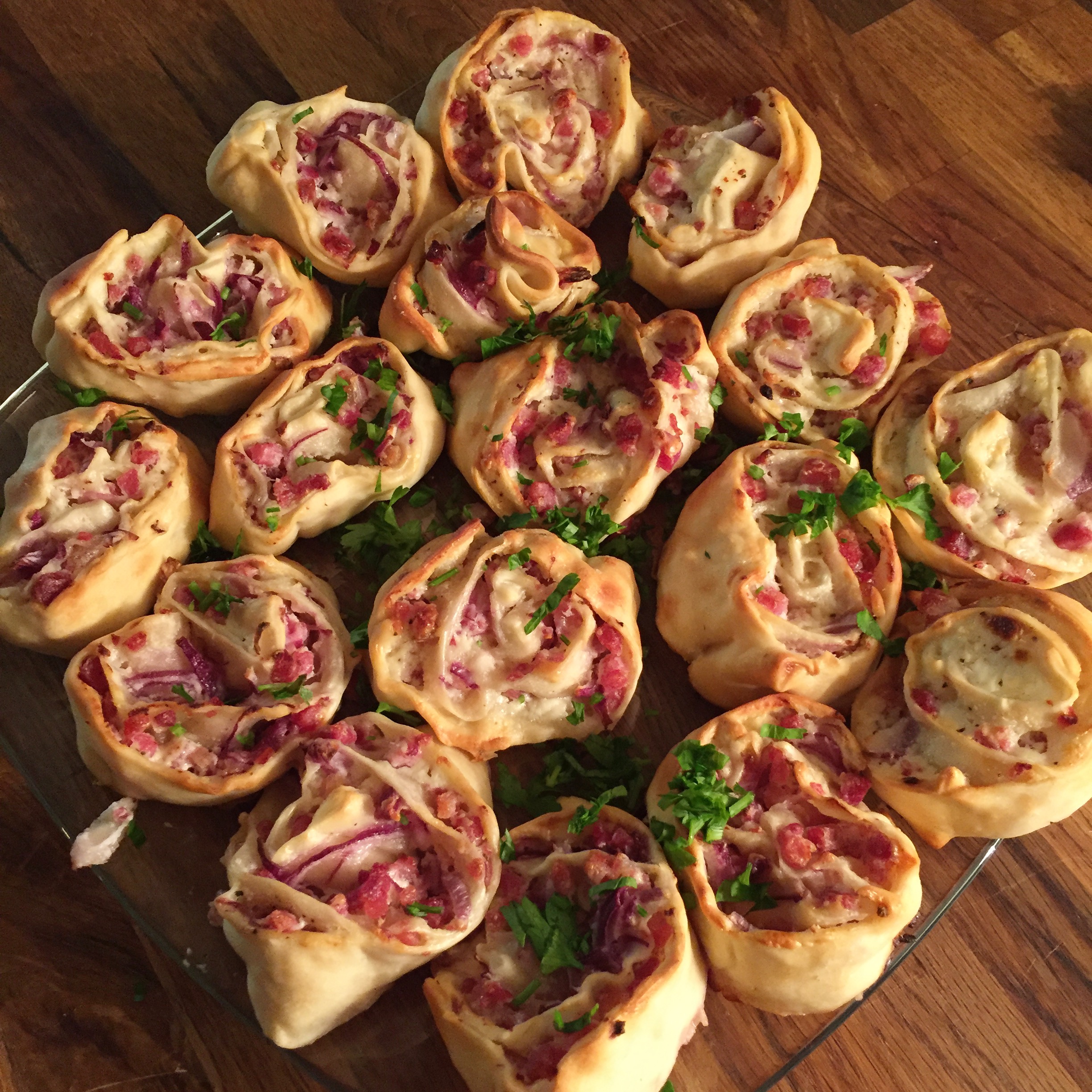 Flammkuchen Schnecken