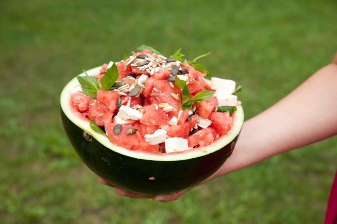 Wassermelone-Feta-Salat