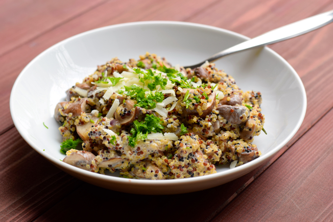Quinoa mit Champignons